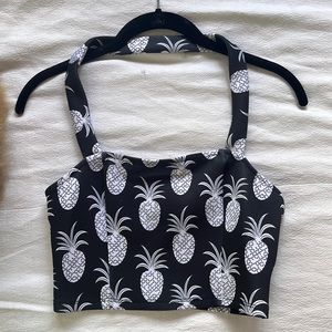 Pineapple Halter Cropped Top
